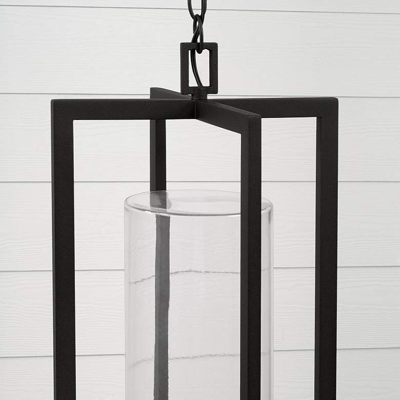 Image 3 Capital Lighting Kent 3 Light Outdoor Hanging Lantern 12" Black more views
