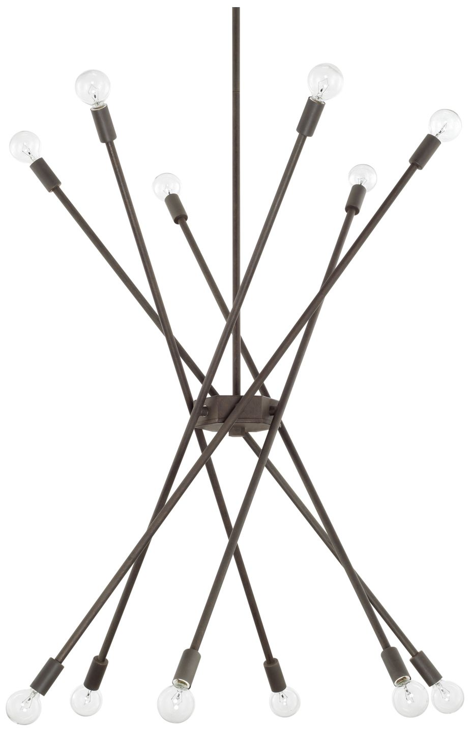 Image 2 Capital Lighting Kris 12 Light Chandelier 33" Nordic Grey