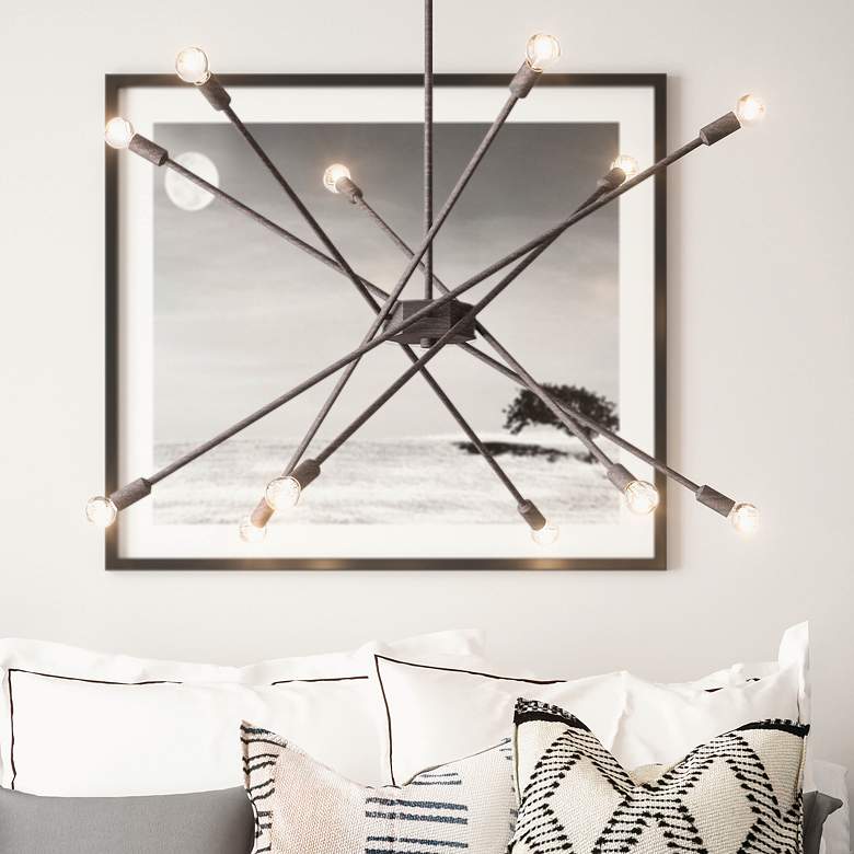 Image 1 Capital Lighting Kris 12 Light Chandelier Nordic Grey