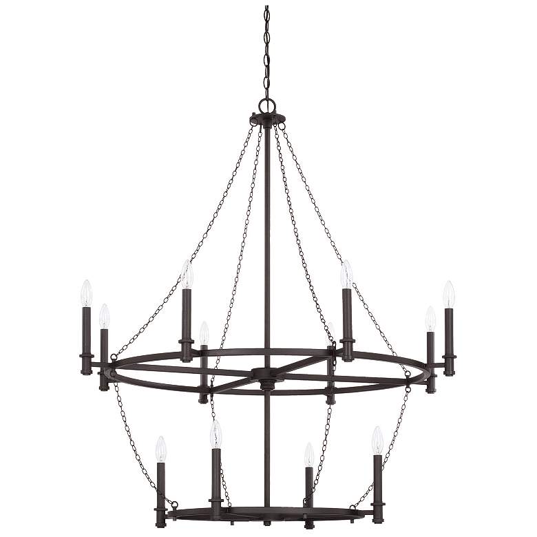 Image 1 Capital Lighting Lancaster 12 Light Chandelier Black Iron