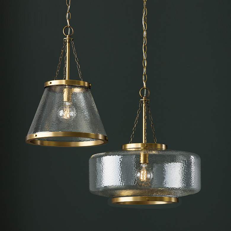 Image 7 Capital Lighting Landon 1 Light Pendant 14.5" Aged Brass more views