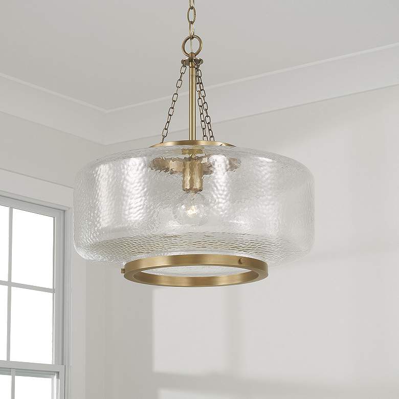 Image 4 Capital Lighting Landon 1 Light Pendant 19.75" Aged Brass more views