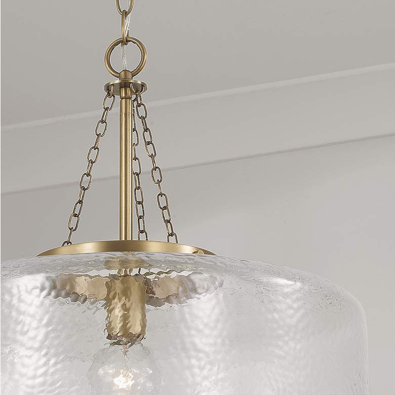 Image 5 Capital Lighting Landon 1 Light Pendant 19.75" Aged Brass more views