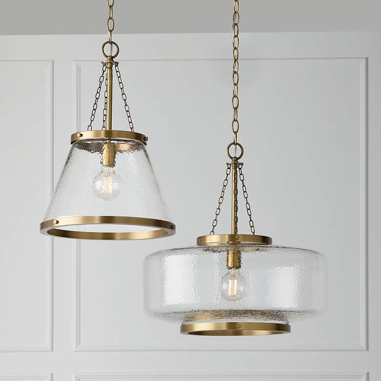 Image 7 Capital Lighting Landon 1 Light Pendant 19.75" Aged Brass more views