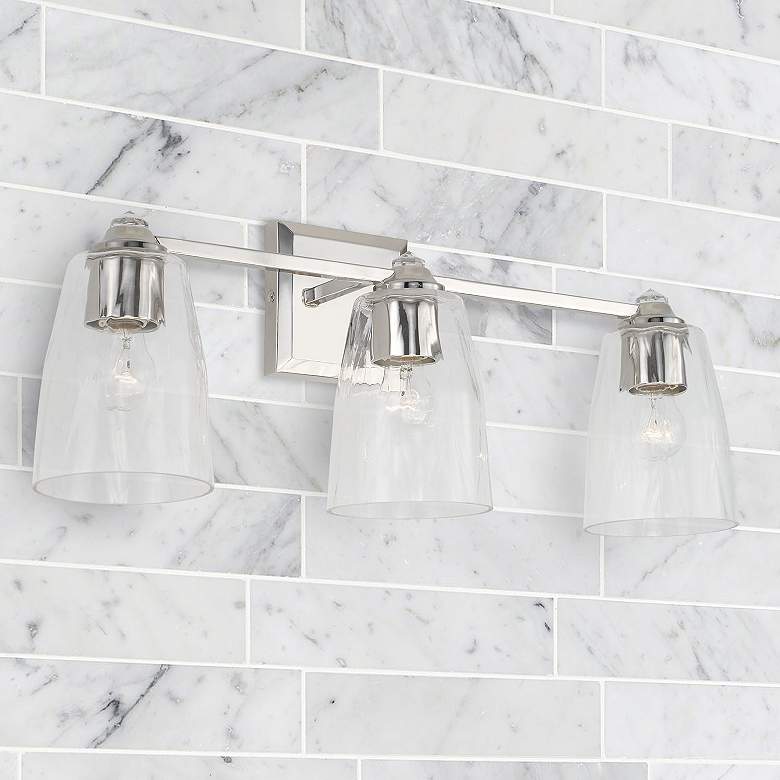 Image 1 Capital Lighting Laurent 3 Light Vanity Polished Nickel