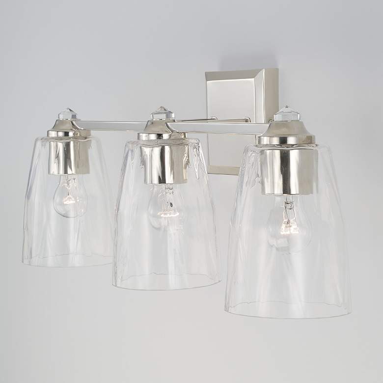 Image 3 Capital Lighting Laurent 3 Light Vanity Polished Nickel more views