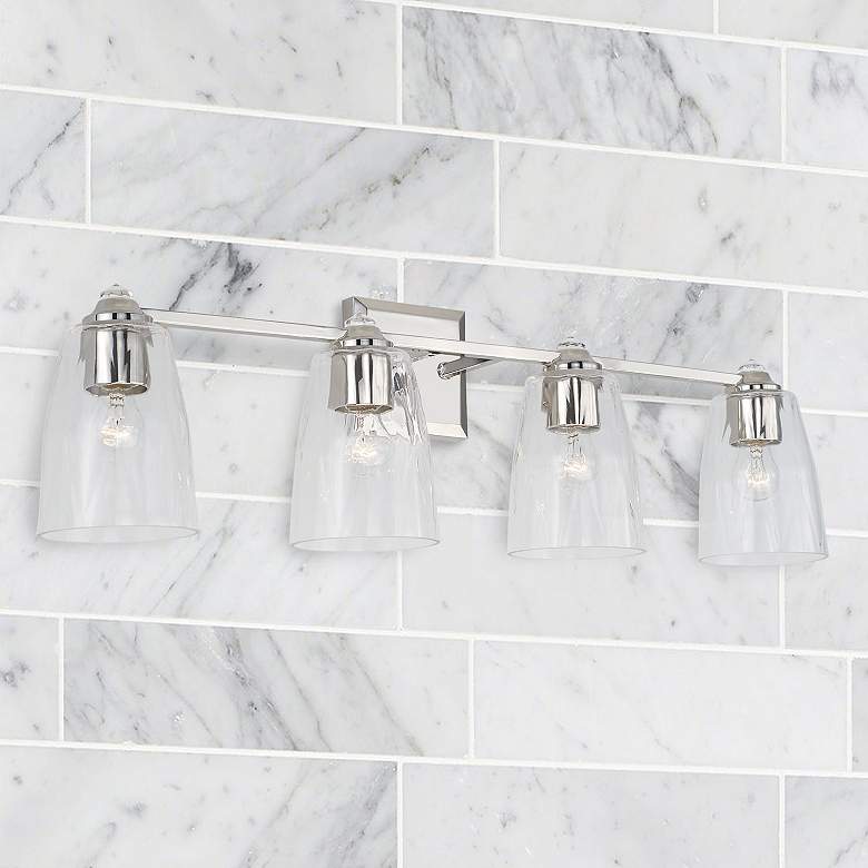Image 1 Capital Lighting Laurent 4 Light Vanity Polished Nickel
