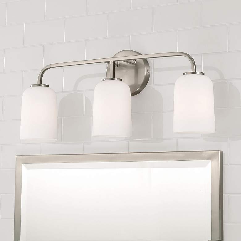 Image 1 Capital Lighting Lawson 23 1/2" 3-Light Brushed Nickel Vanity Light