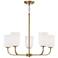 Capital Lighting Lawson 26" Brass Finish 5-Light Uplight Chandelier