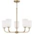 Capital Lighting Lawson 26" Brass Finish 5-Light Uplight Chandelier