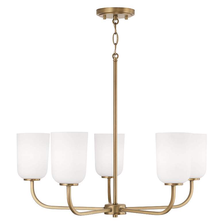 Image 4 Capital Lighting Lawson 26" Brass Finish 5-Light Uplight Chandelier more views