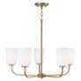 4_Capital Lighting Lawson 26" Brass Finish 5-Light Uplight Chandelier more views