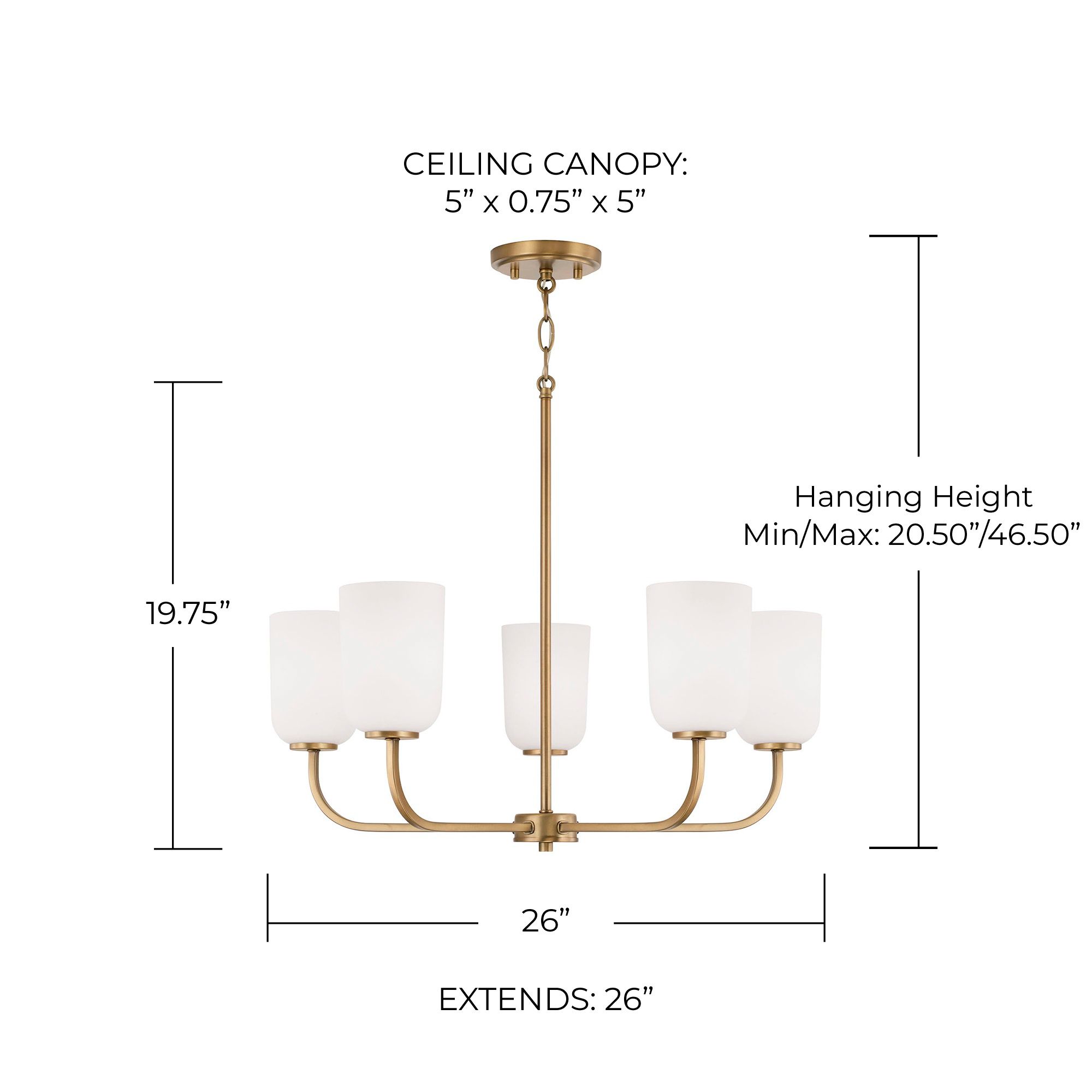 Image 5 Capital Lighting Lawson 26" Brass Finish 5-Light Uplight Chandelier more views