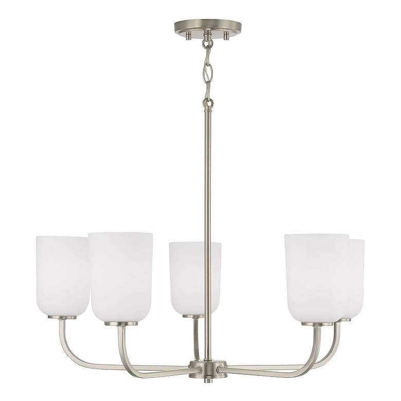 Image 4 Capital Lighting Lawson 26" Brushed Nickel 5-Light Uplight Chandelier more views