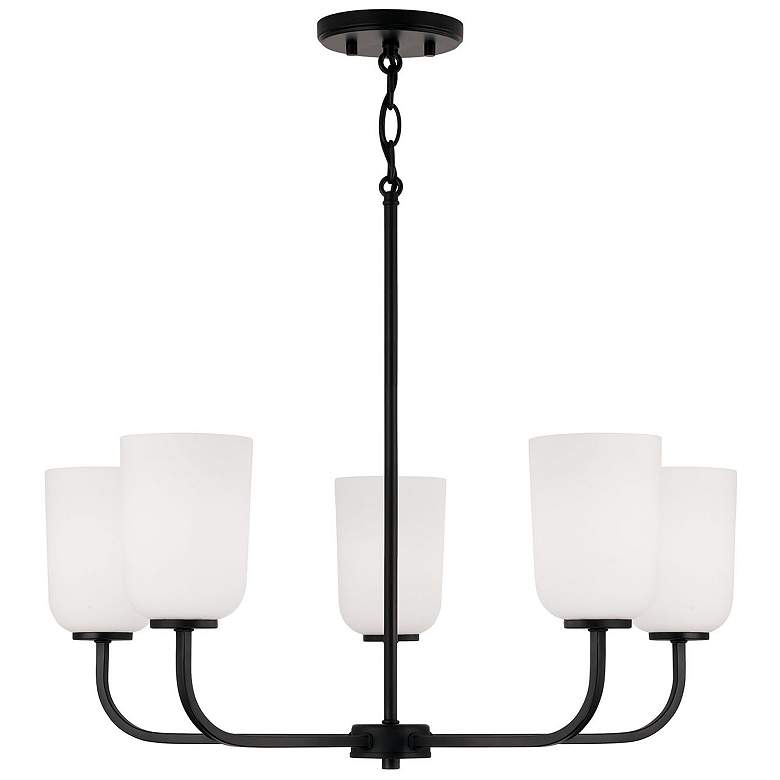 Image 2 Capital Lighting Lawson 26" Wide Matte Black 5-Light Chandelier