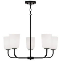 Capital Lighting Lawson 26" Wide Matte Black 5-Light Chandelier
