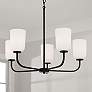 1_Capital Lighting Lawson 26" Wide Matte Black 5-Light Chandelier