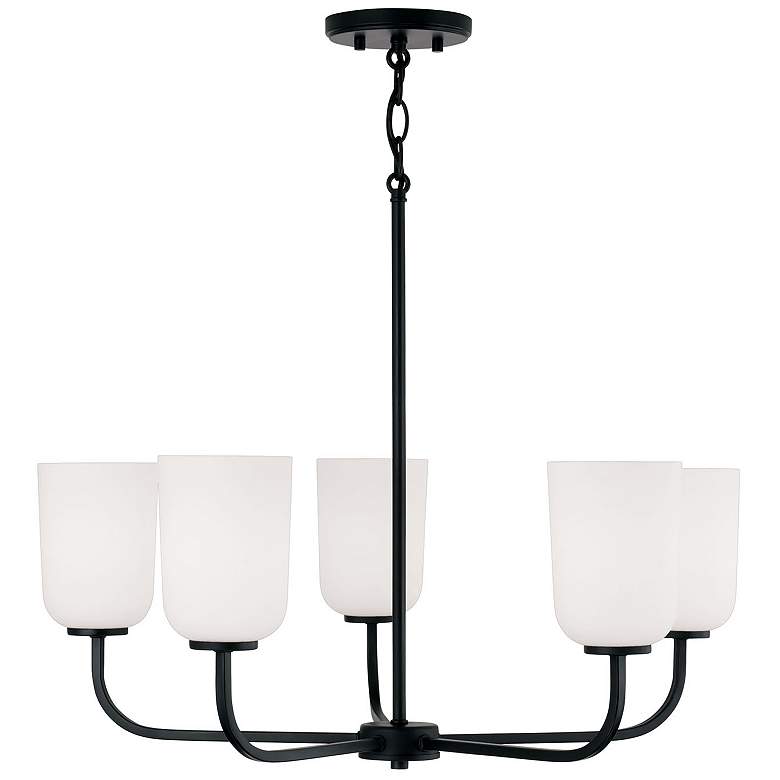 Image 3 Capital Lighting Lawson 26" Wide Matte Black 5-Light Chandelier more views