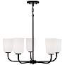 3_Capital Lighting Lawson 26" Wide Matte Black 5-Light Chandelier more views