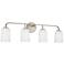 Capital Lighting Lawson 32 1/2" 4-Light Brushed Nickel Bath Light