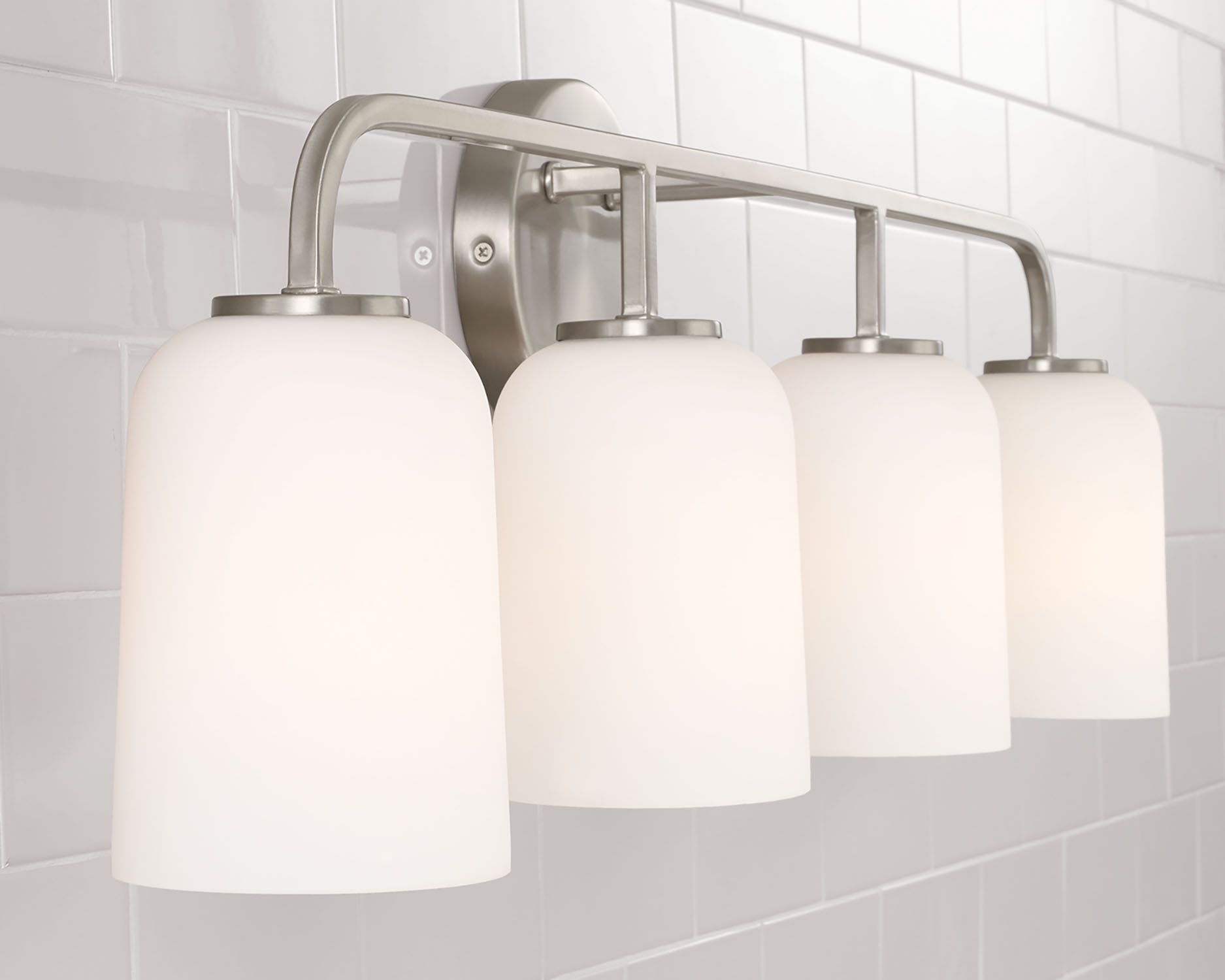 Image 3 Capital Lighting Lawson 32 1/2" 4-Light Brushed Nickel Bath Light more views
