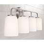 3_Capital Lighting Lawson 32 1/2" 4-Light Brushed Nickel Bath Light more views