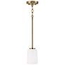 2_Capital Lighting Lawson 5" Wide Aged Brass White Glass Mini Pendant