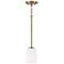 Capital Lighting Lawson 5" Wide Aged Brass White Glass Mini Pendant