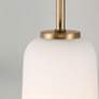3_Capital Lighting Lawson 5" Wide Aged Brass White Glass Mini Pendant more views