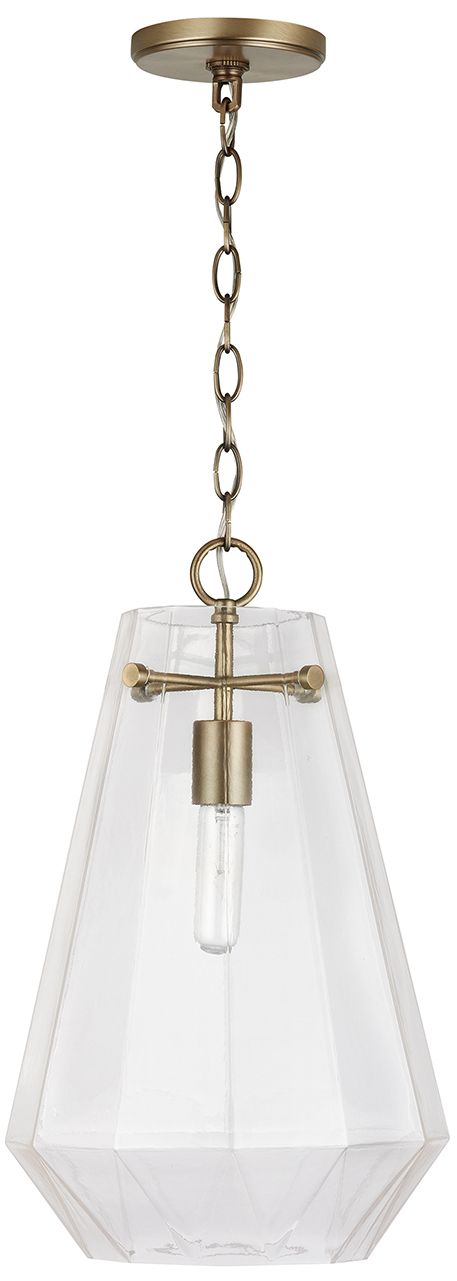 Thumbnail2 of Capital Lighting Lee 1 Light Pendant 11" Aged Brass