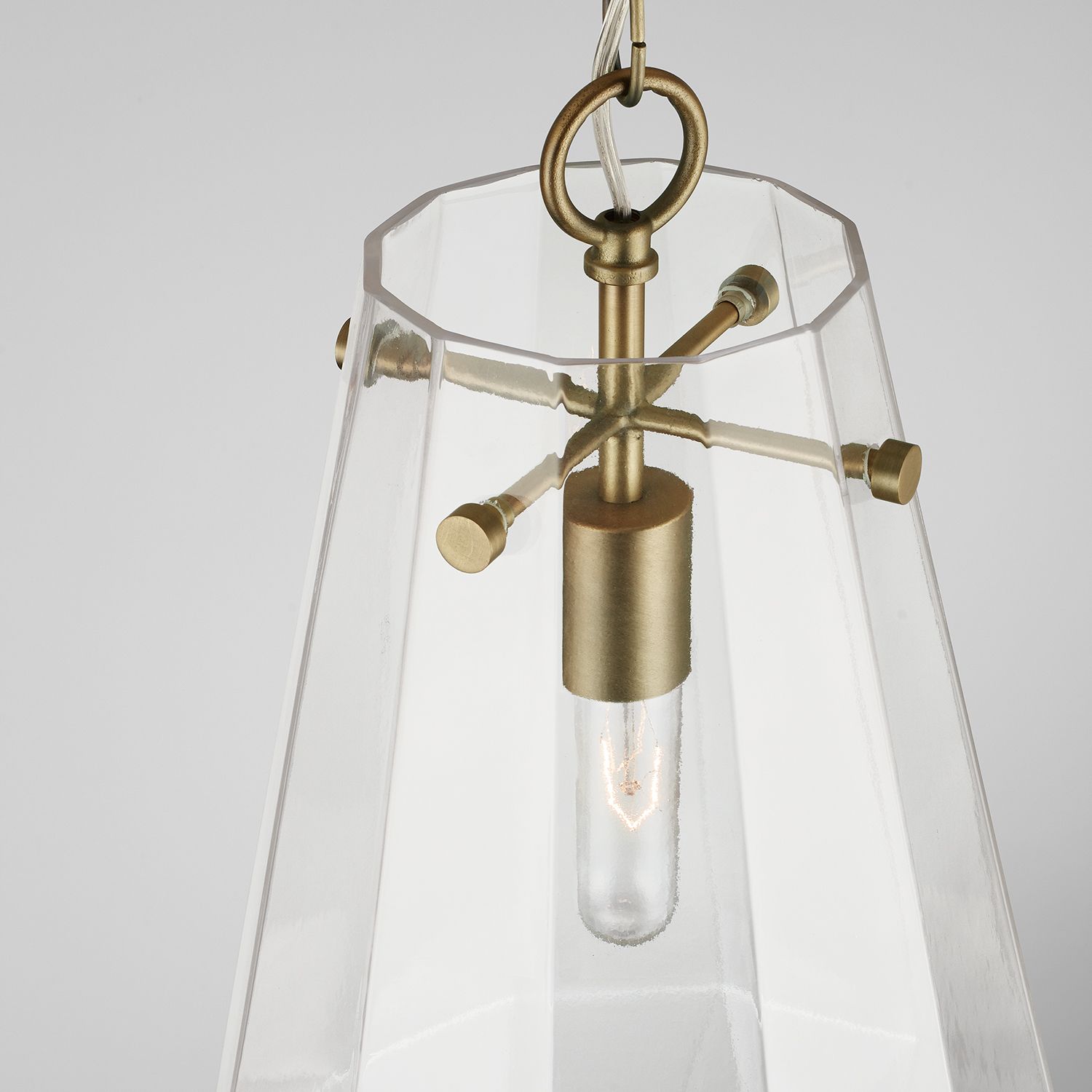Thumbnail3 of Capital Lighting Lee 1 Light Pendant 11" Aged Brass more views