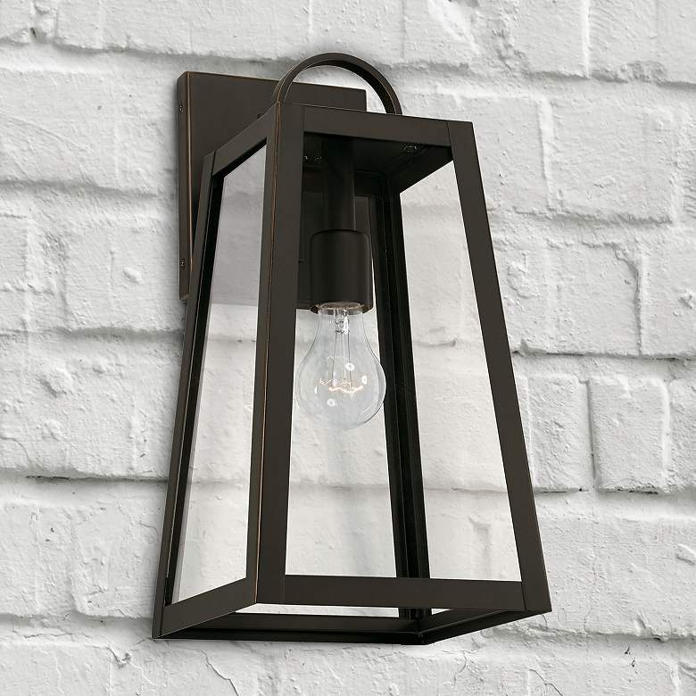 Image 1 Capital Lighting Leighton 1 Light Outdoor Wall-Lantern Oiled Bronze