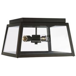 Capital Lighting Leighton 3 Light Outdoor Flush Mount Oiled Bronze