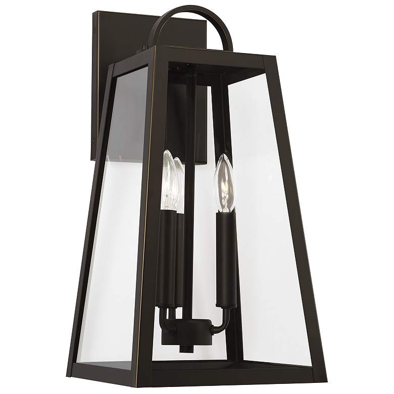 Image 1 Capital Lighting Leighton 3 Light Outdoor Wall-Lantern Oiled Bronze