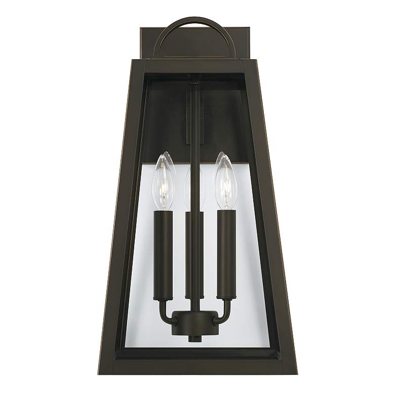 Image 4 Capital Lighting Leighton 3 Light Outdoor Wall-Lantern Oiled Bronze more views