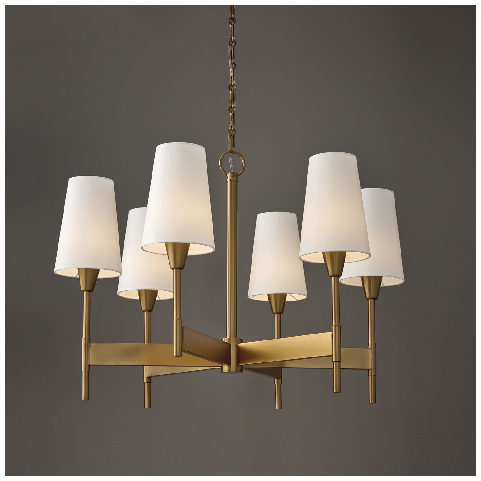 Image 4 Capital Lighting Leland 6 Light Chandelier 32" Aged Brass more views