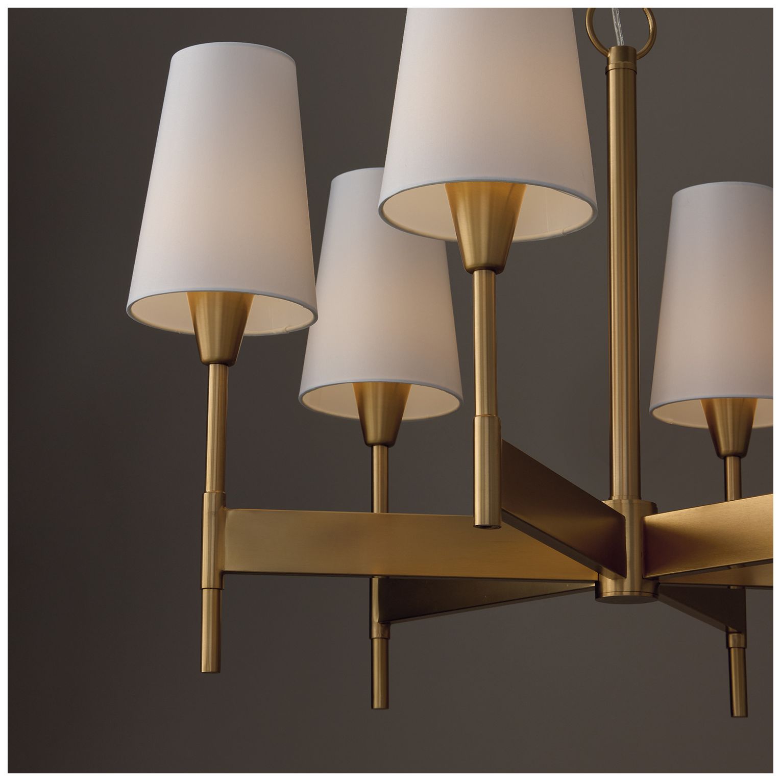 Image 5 Capital Lighting Leland 6 Light Chandelier 32" Aged Brass more views