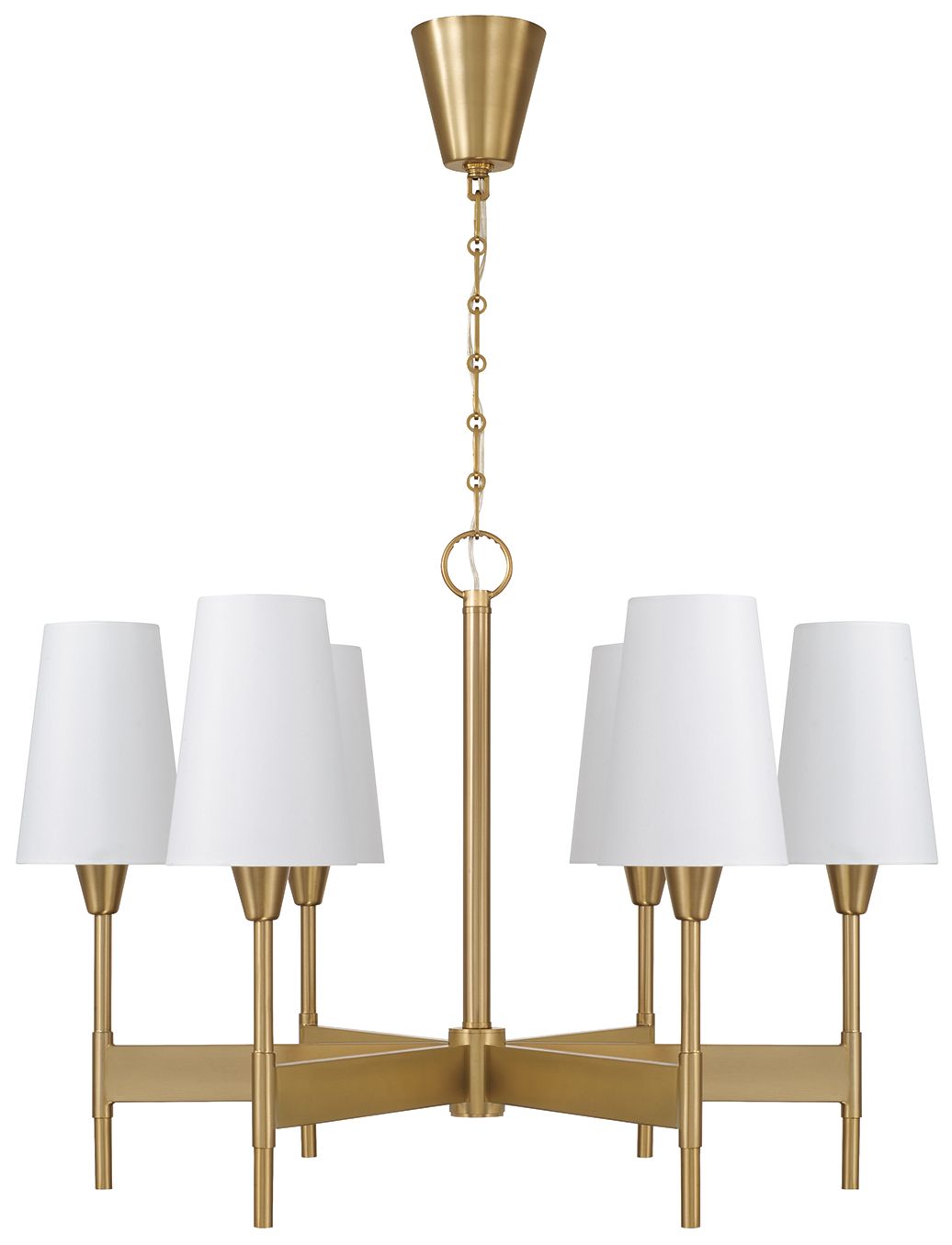 Image 6 Capital Lighting Leland 6 Light Chandelier 32" Aged Brass more views