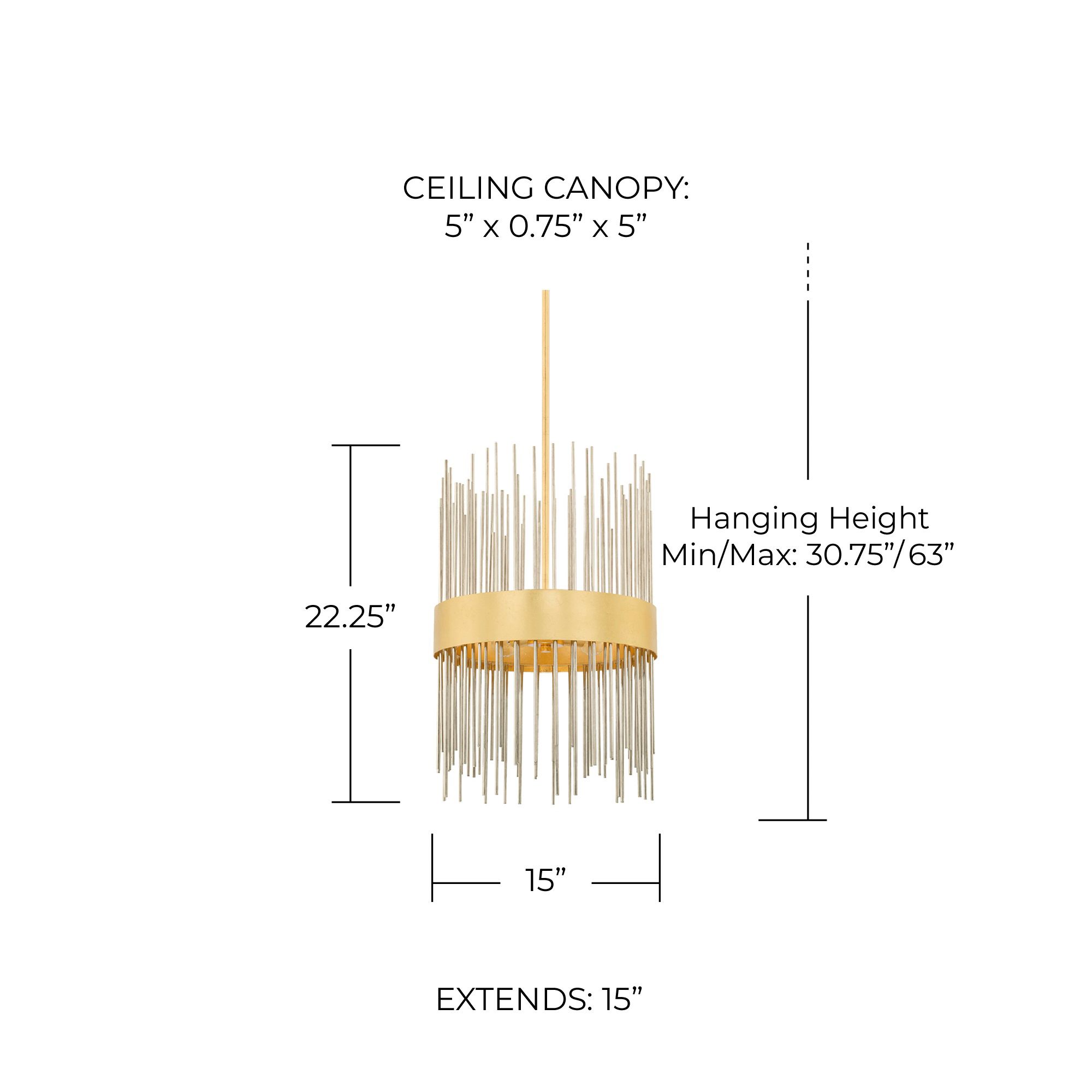 Image 2 Capital Lighting Lena 4 Light Pendant 15" Fire and Ice more views