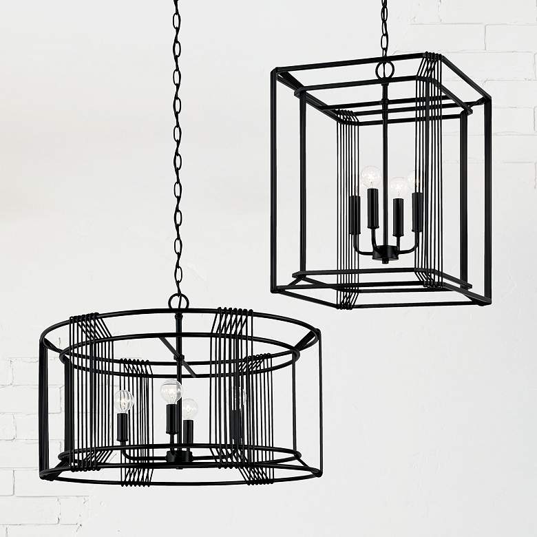 Image 3 Capital Lighting Lennon 4 Light Foyer Matte Black more views