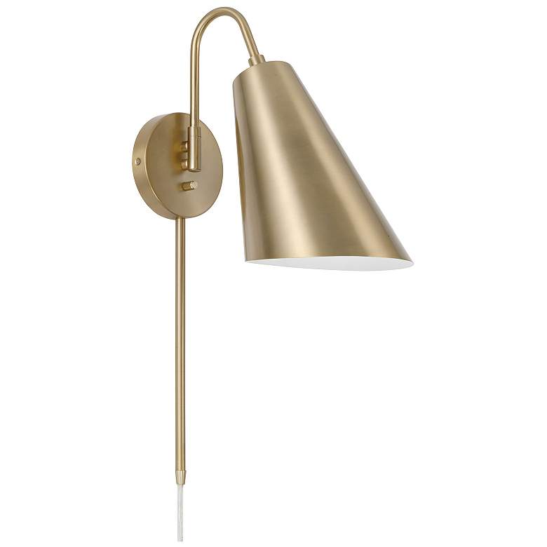 Image 1 Capital Lighting Leo 1 Light Sconce 7" Matte Brass