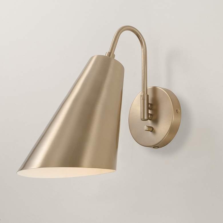 Image 3 Capital Lighting Leo 1 Light Sconce 7" Matte Brass more views