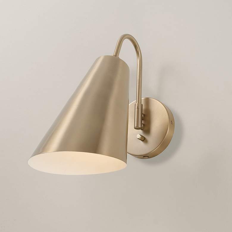Image 4 Capital Lighting Leo 1 Light Sconce 7" Matte Brass more views