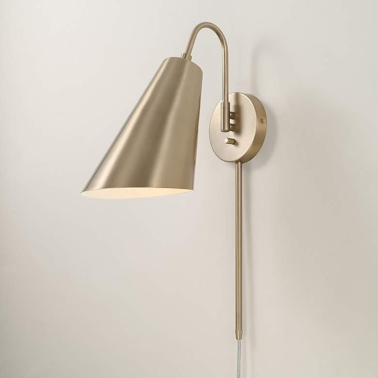 Image 7 Capital Lighting Leo 1 Light Sconce 7" Matte Brass more views
