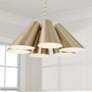 1_Capital Lighting Leo 6 Light Pendant 25" Matte Brass