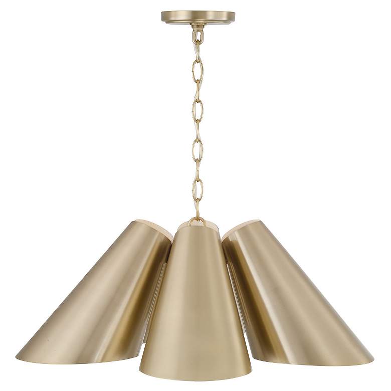 Image 4 Capital Lighting Leo 6 Light Pendant 25" Matte Brass more views