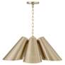 4_Capital Lighting Leo 6 Light Pendant 25" Matte Brass more views