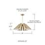 5_Capital Lighting Leo 6 Light Pendant 25" Matte Brass more views