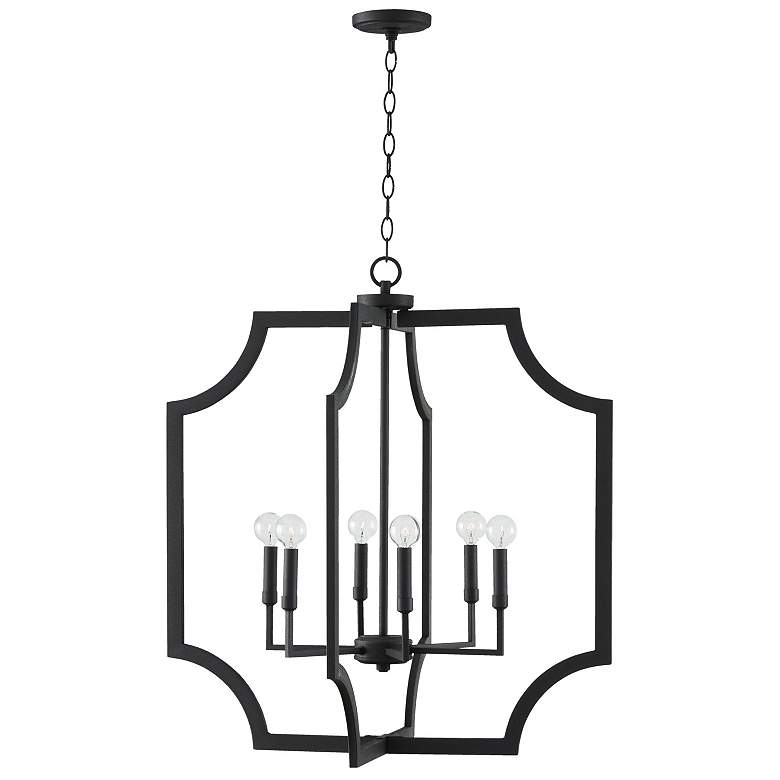 Image 2 Capital Lighting Lesley 6 Light Foyer Black Iron