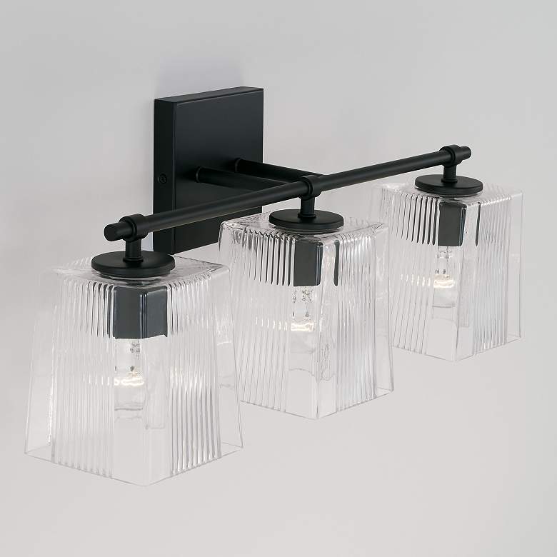 Image 4 Capital Lighting Lexi 3 Light Vanity Matte Black more views